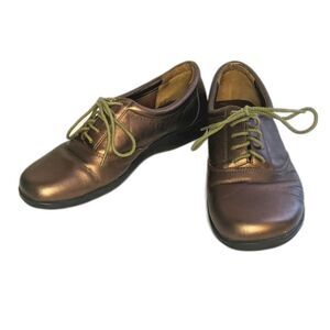 Walking Cradles Brown Bronze Leather Lace Up Comfort Shoe Women's 8.5N